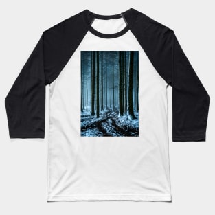 Snowy Forest in the Fog Baseball T-Shirt